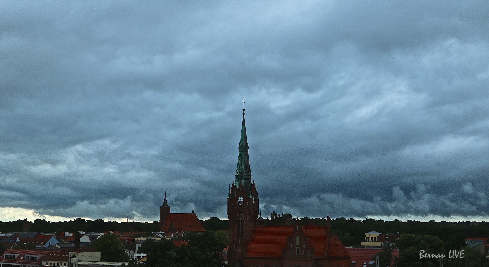 Bernau, Bernau bei Berlin, Panorama Bernau, Wetter Bernau, Wolken, Bernau LIVE, Barnim, Sommer
