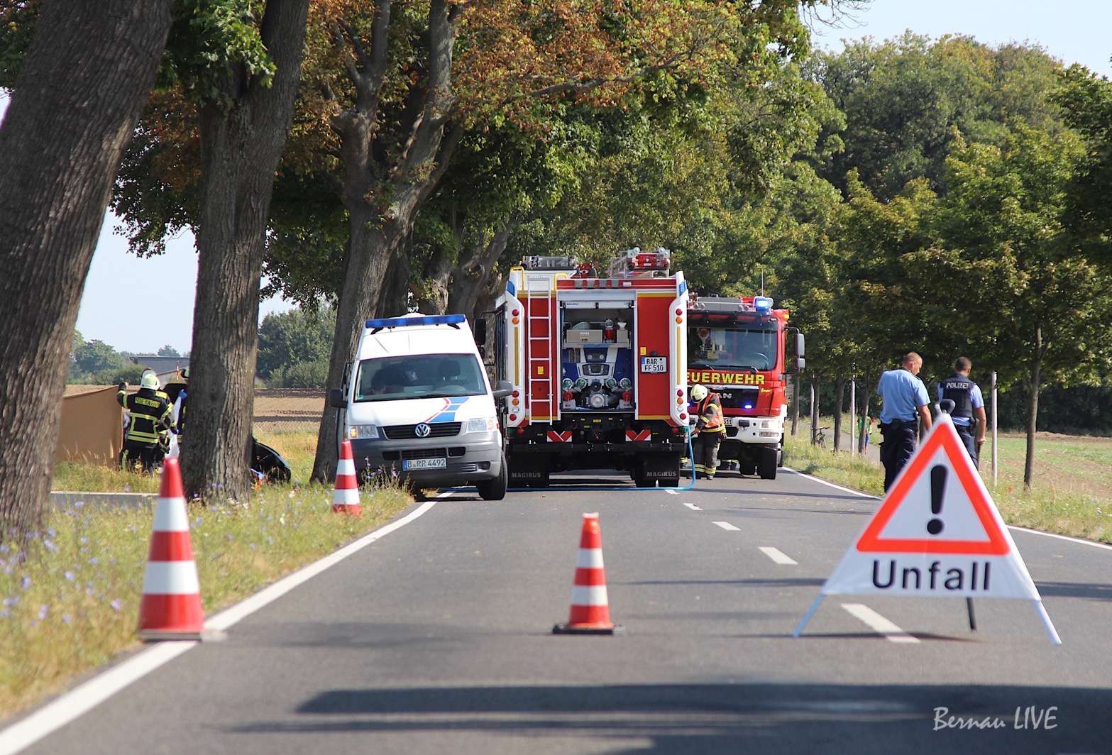 Schwerer Verkehrsunfall auf der B2 - Schwanebeck