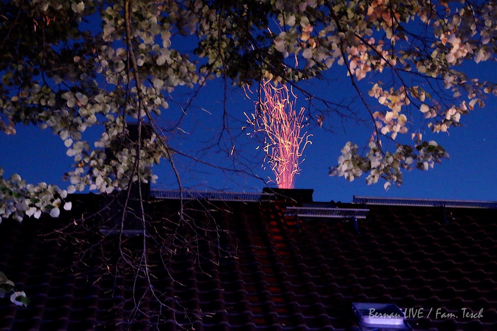 Bernau: Schornsteinbrand in Ladeburg