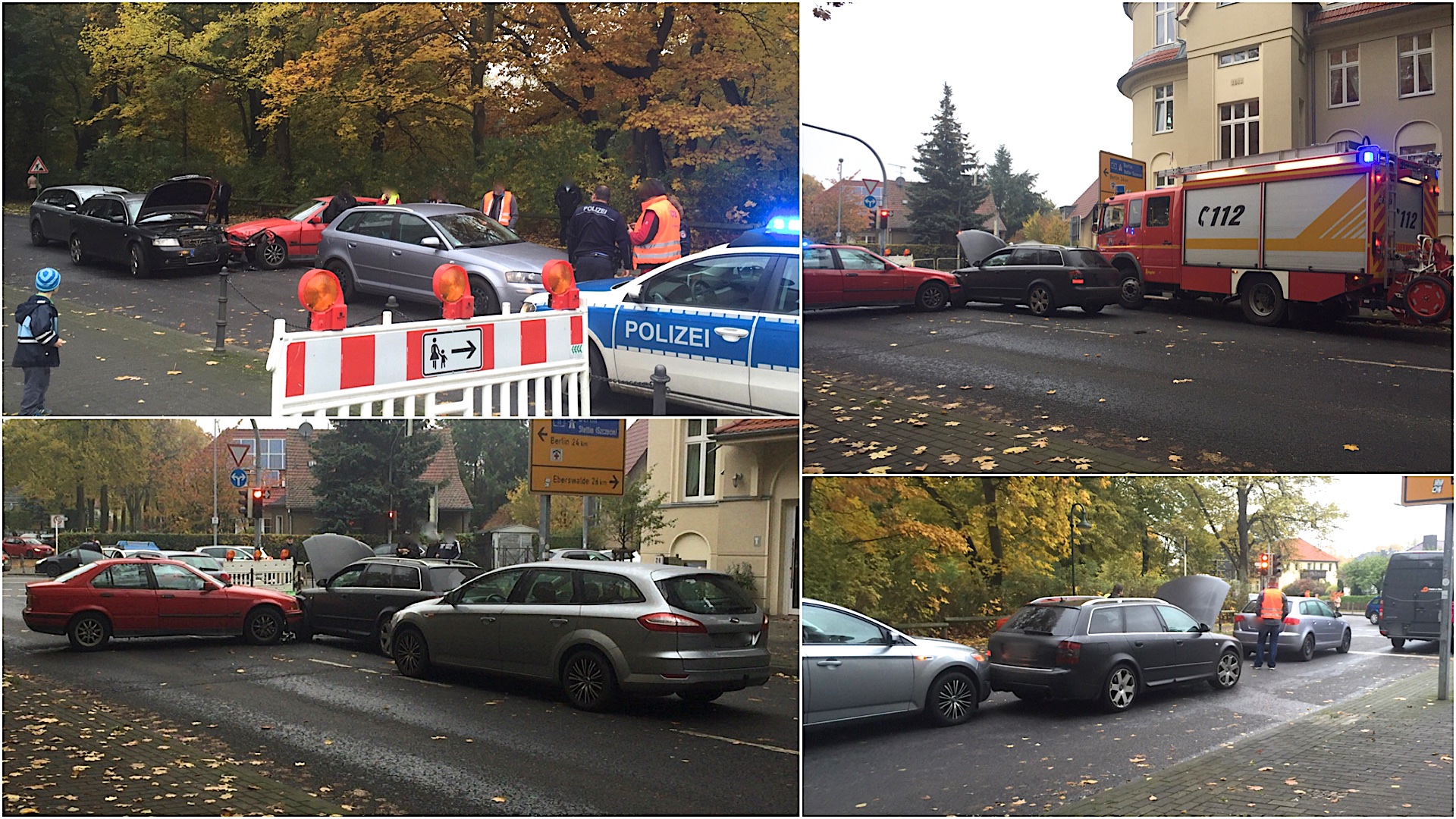 Verkehr Bernau: Unfall auf der August-Bebel-Strasse - 4 Fahrzeuge 21 Verkehr Bernau: Unfall auf der August-Bebel-Strasse - 4 Fahrzeuge
