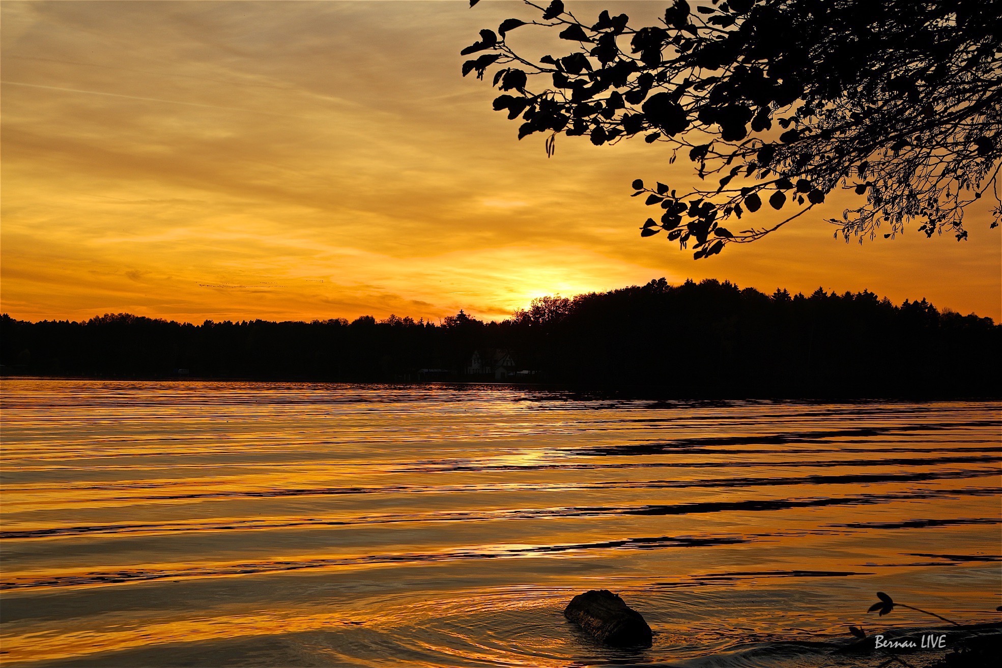 Sonnenuntergang am Werbellinsee gegen 16.45 Uhr 30 Sonnenuntergang am Werbellinsee