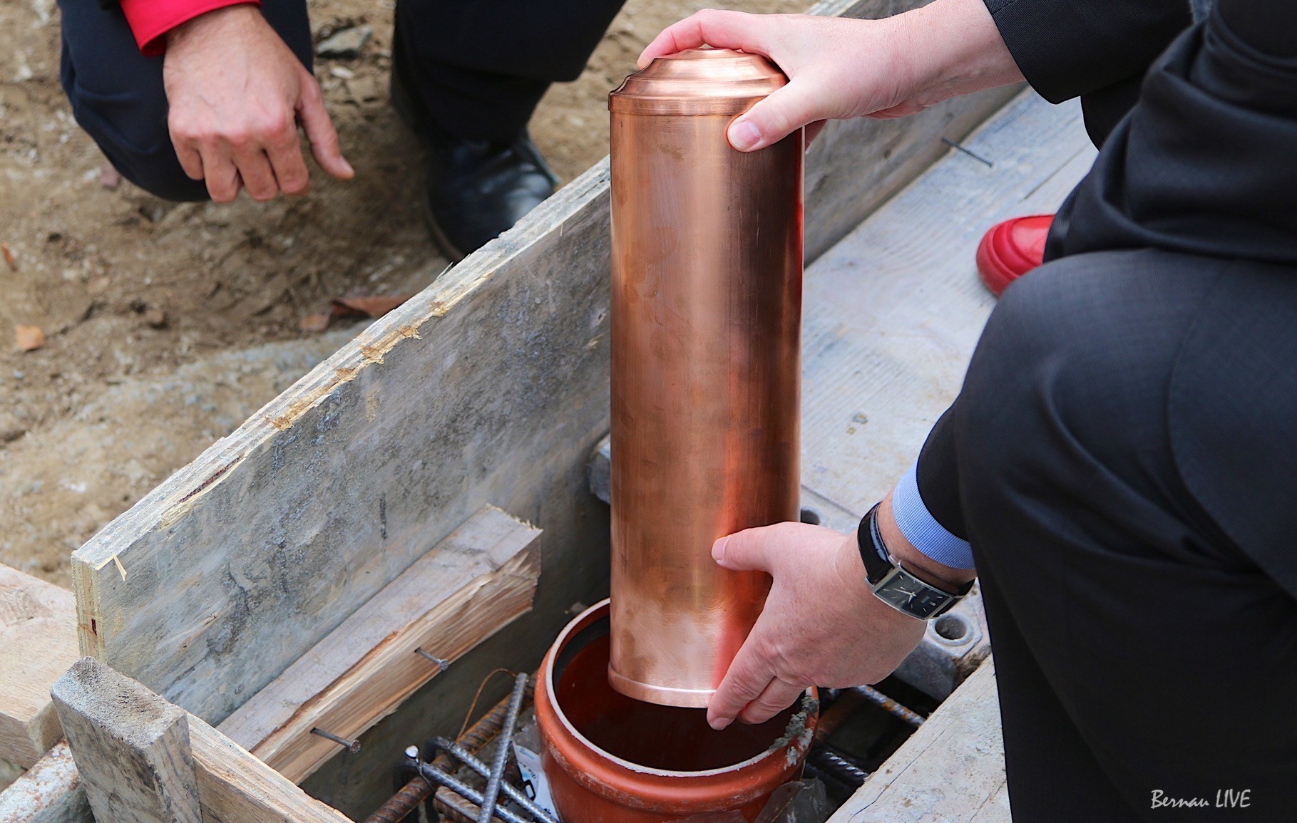 Bernau: Dorfgemeinschaftshaus Birkholz - Grundsteinlegung 23 Dorfgemeinschaftshaus Birkholz - Grundsteinlegung