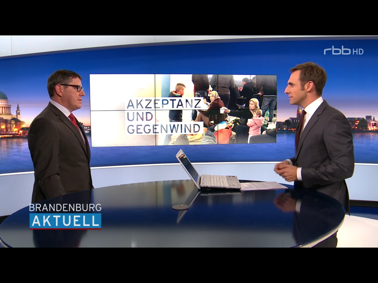 Bürgermeister André Stahl im RBB Interview - 160 neue Flüchtlinge 24 Bürgermeister André Stahl