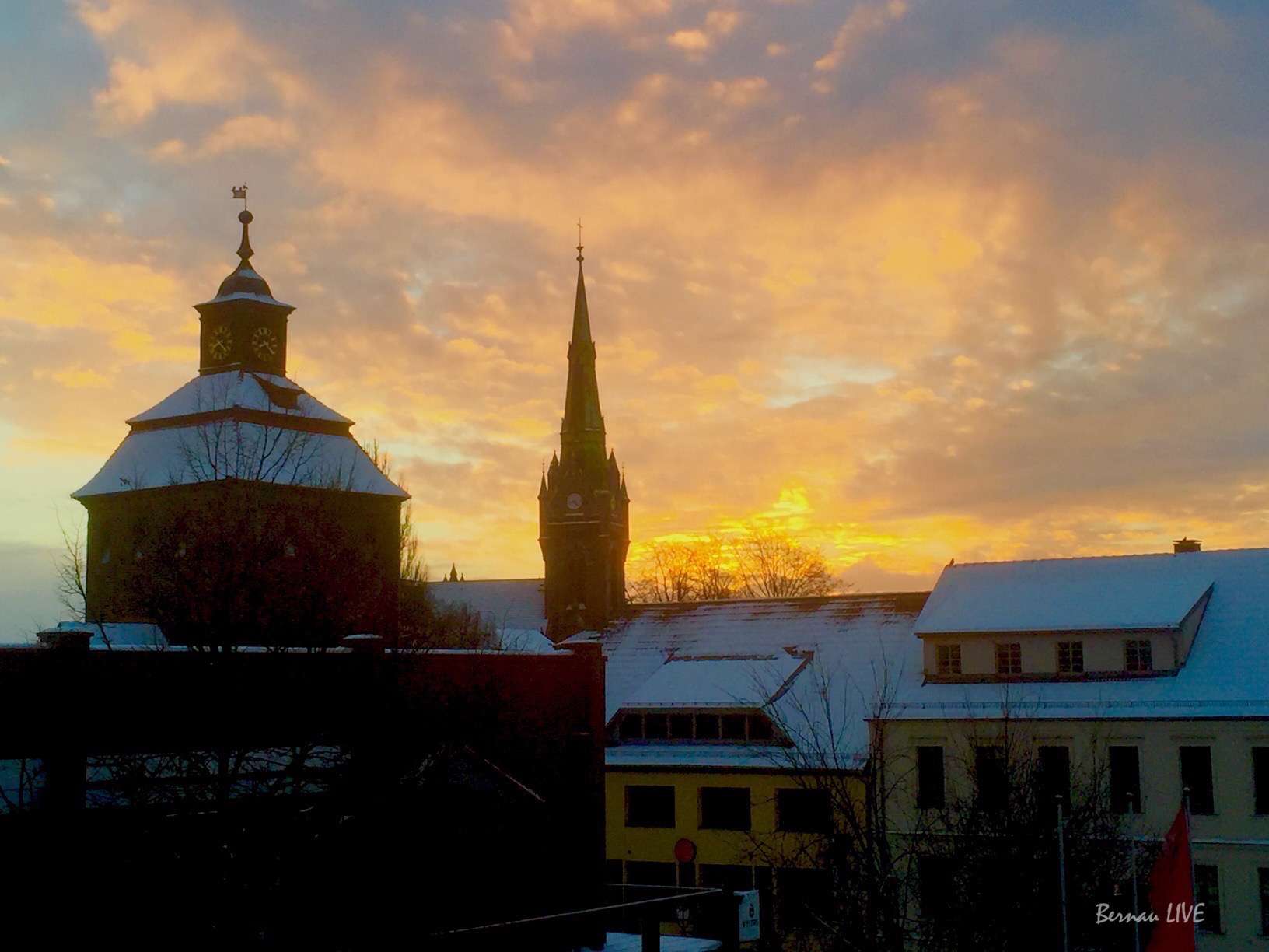 Barnim: Guten Morgen, zusammen! Nach Neuschnee nun Tauwetter 85 Barnim - guten Morgen zum Sonnenaufgang