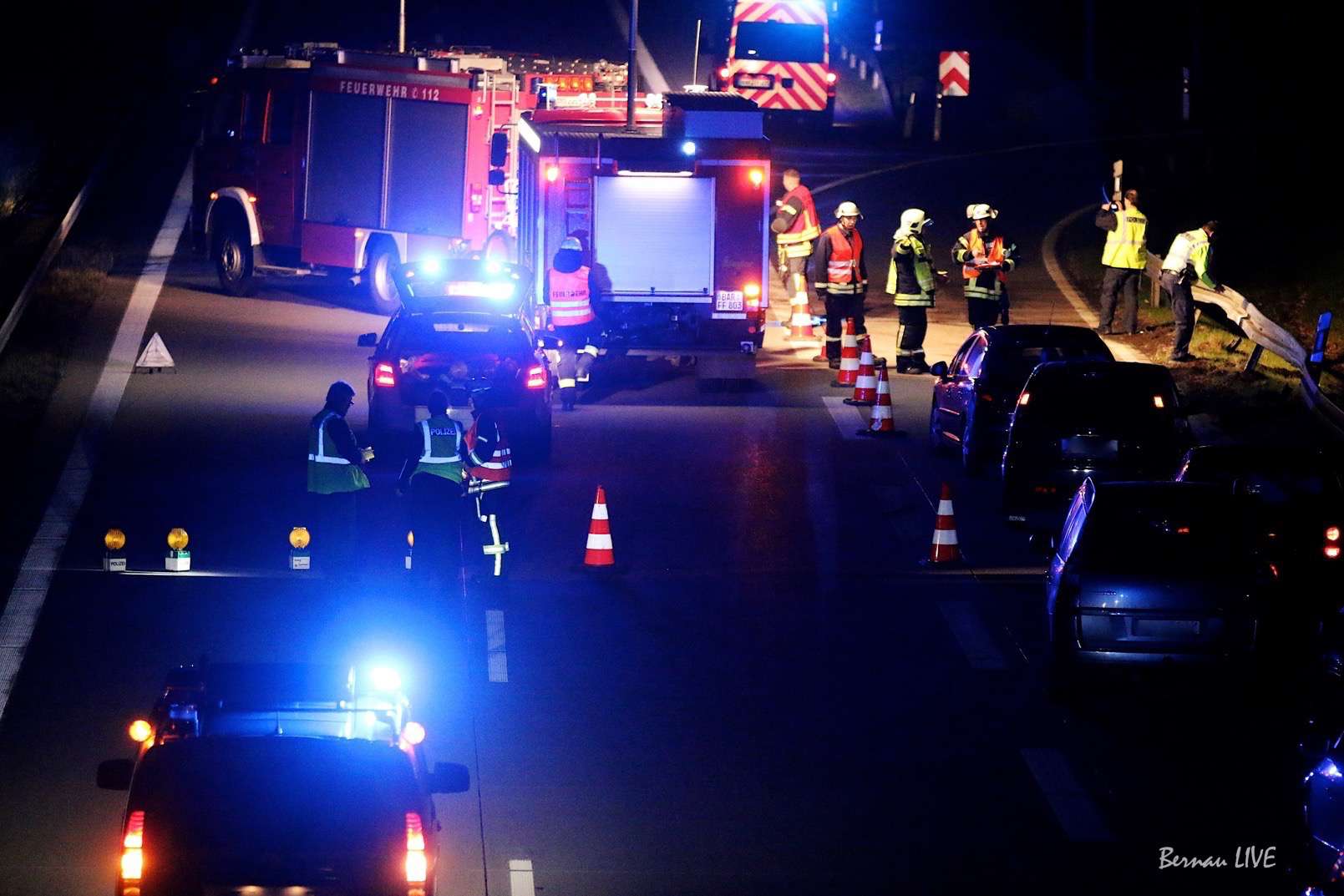 Verkehrsmeldung A11 - Anschlussstelle Bernau Nord - Unfall 17 Bernau - Barnim: Idee der Feuerwehr wird umgesetzt - Markierungen auf Autobahnen