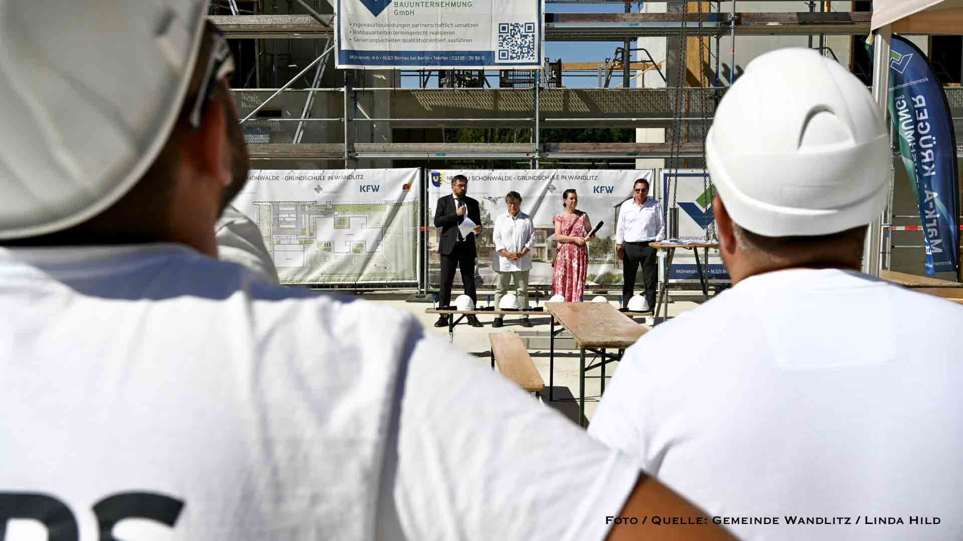 Gemeinde Wandlitz: Grundsteinlegung für neue Grundschule in Schönwalde 1 Gemeinde Wandlitz: Grundsteinlegung für neue Grundschule in Schönwalde