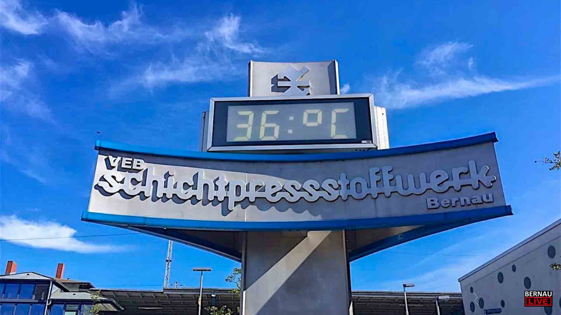 Moin, Bernau LIVE wünscht eine sommerlich-schöne Wochenmitte bei bis zu 36 Grad 1 Moin, Bernau LIVE wünscht eine sommerlich-schöne Wochenmitte