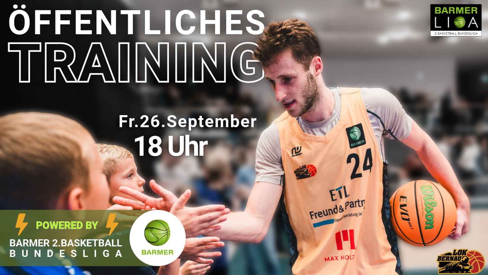 Öffentliches Training von LOK Bernau am Freitag in der S-Arena 1 Öffentliches Training von LOK Bernau am Freitag in der S-Arena