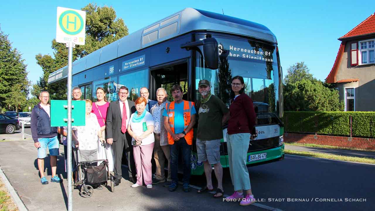 Bernau: Neue Bushaltestellen in der Börnicker Chaussee 1 Bernau: Neue Bushaltestellen in der Börnicker Chaussee