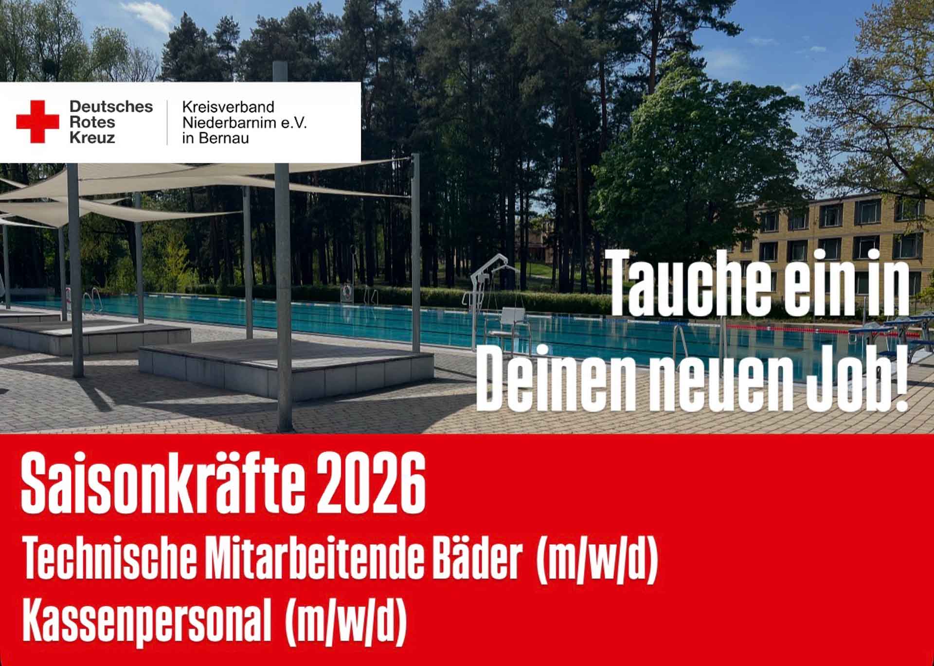 Bäder Bernau: Technische Mitarbeiter und Kassenpersonal m/w/d (Vollzeit) 16 Bäder Bernau: Technische Mitarbeiter und Kassenpersonal m/w/d (Vollzeit)