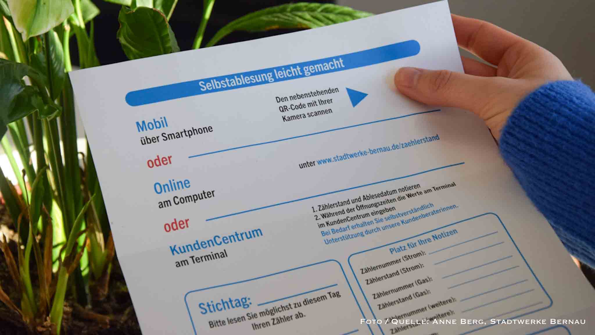 Kundeninformation der Stadtwerke Bernau: Zählerablesung zum Jahreswechsel 7 Bernau LIVE - Dein Stadtmagazin für Bernau bei Berlin