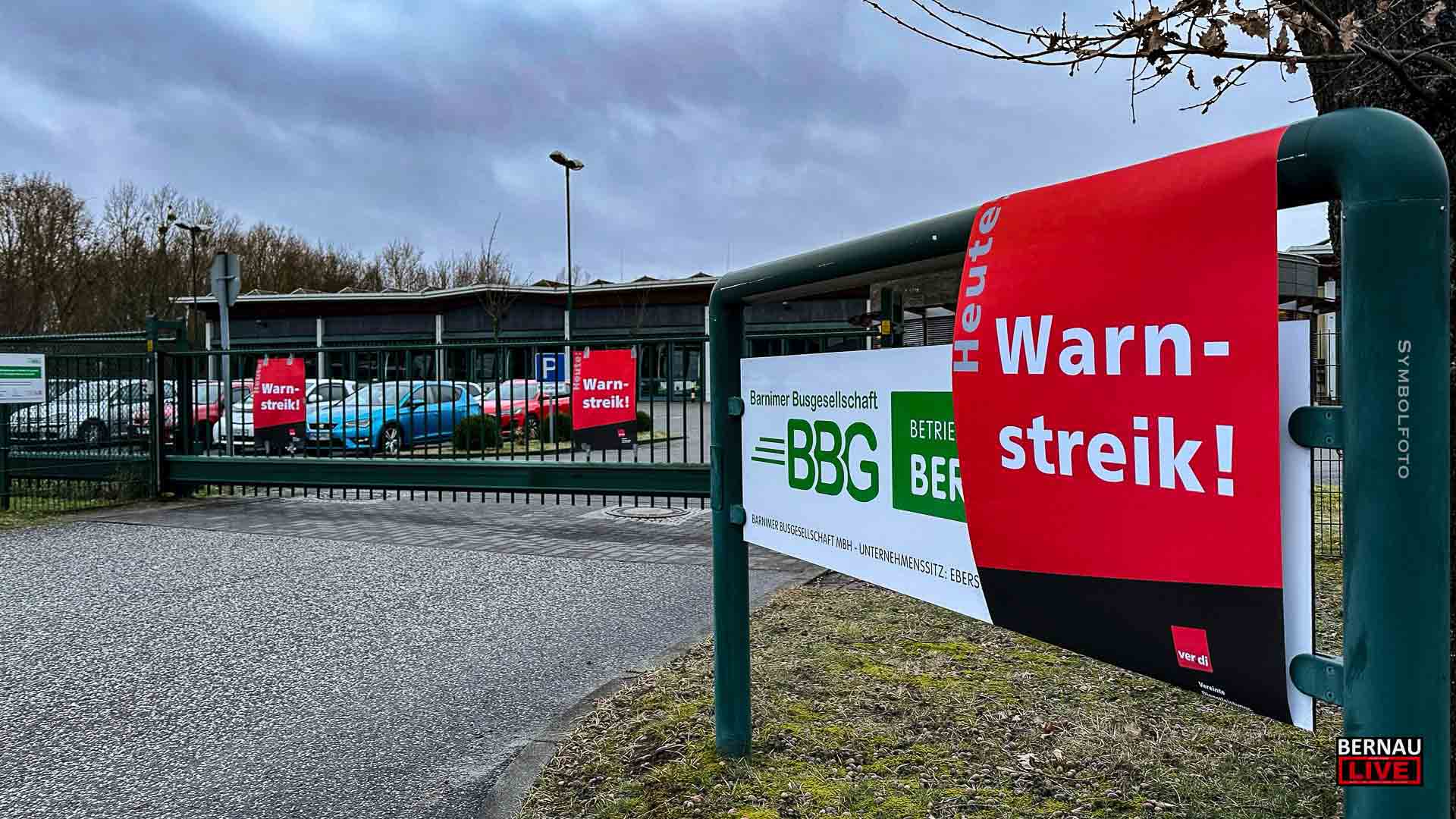 Am Montag: ver.di ruft zum Warnstreik im Nahverkehr - so auch bei der BBG 1 Am Montag: ver.di ruft zum Warnstreik im Nahverkehr - so auch bei der BBG